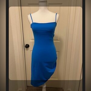 Susana Monaco Elegant Blue Spaghetti Strap Dress